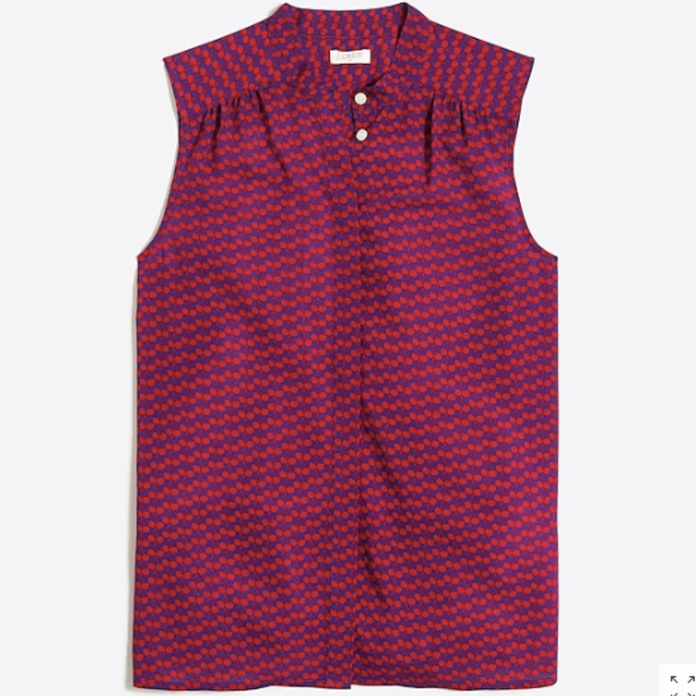 NWT J. Crew Cherry Print Blouse   Size 00